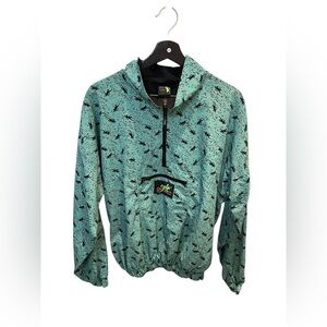 Retro Gecko Hawaii Pink Windbreaker Jacket